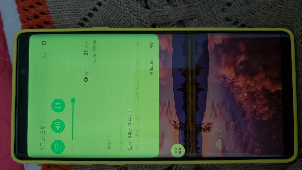 三星s9note9绿屏花屏严重质量问题